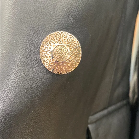 Black leather Blazer Classic Tailoring - Picture 5 of 7